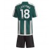 Billige Manchester United Casemiro #18 Børnetøj Udebanetrøje til baby 2023-24 Kortærmet (+ korte bukser)